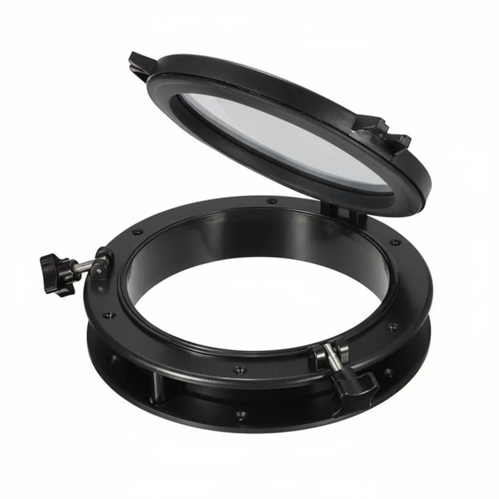 ABS Marine Porthole Round Boat Window with Reinforced Glass for Ship Campervan Trailer Waterproof Seal