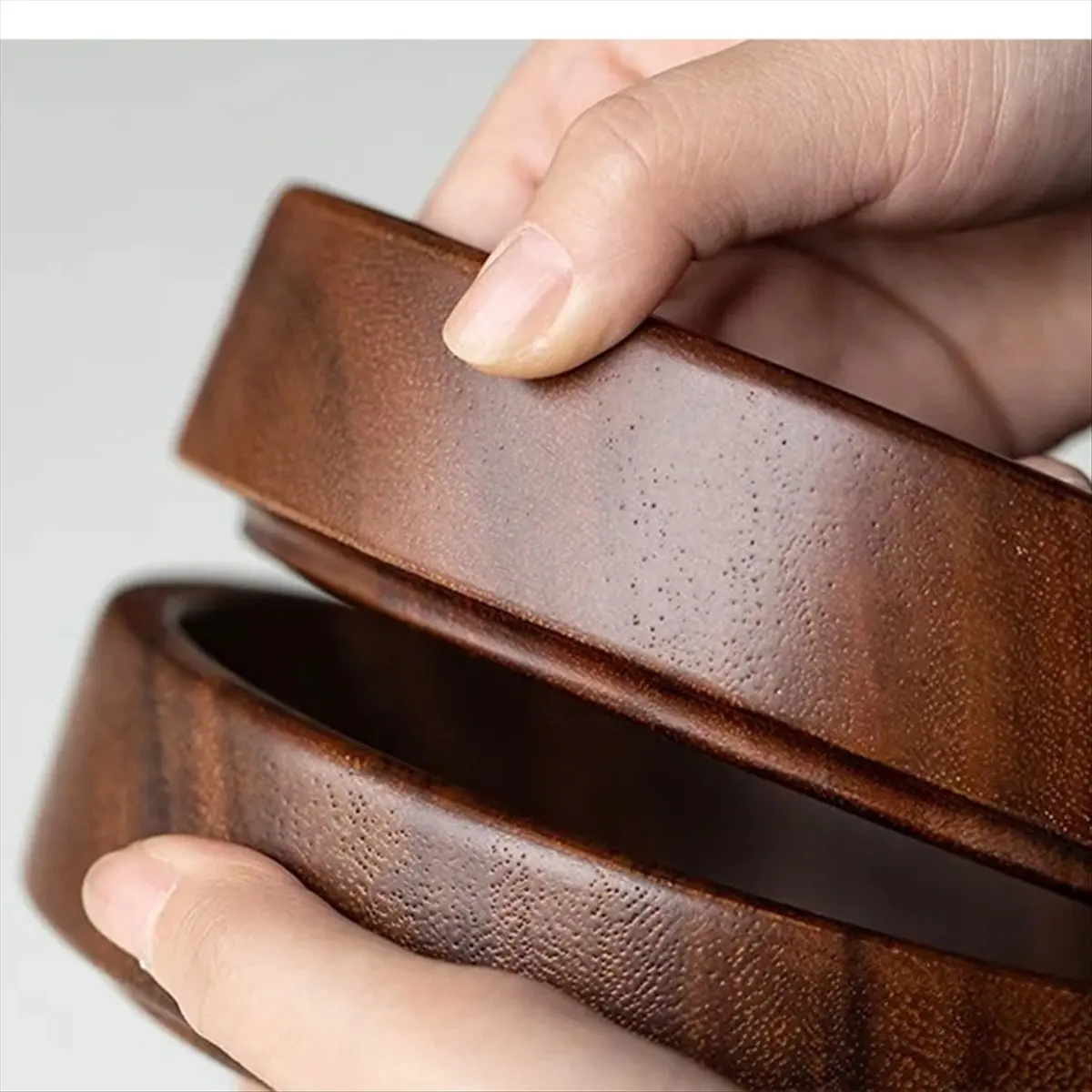 NEW Walnut Plate Solid Wood Round Dessert Plate Japanese Tableware Stackable Dessert Wooden Tray Tea Tray A