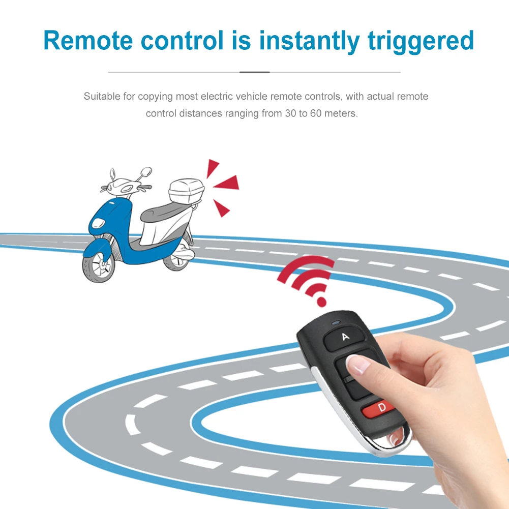 315MHz/433MHz Clone Remote Control Replacement Remote Control Duplicator Fixed Learning Code Distance Control for Electric Gate