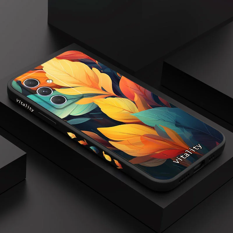 

Colorful Leaf Phone Case For Samsung Galaxy A55 A35 A25 A15 A05 A05S A54 A34 A24 A14 A04 A04S A04E 4G 5G Cover