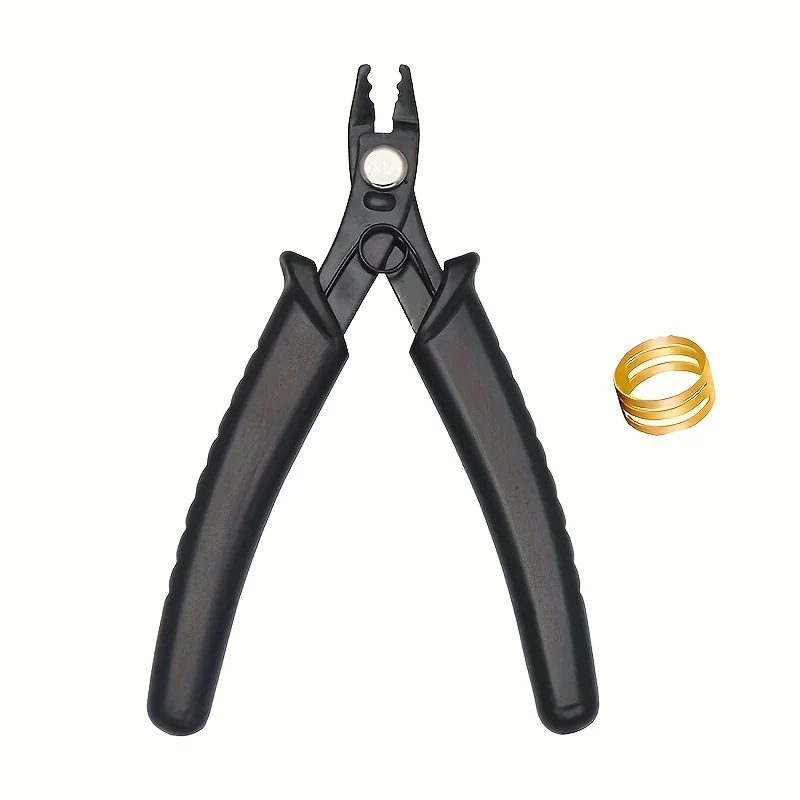

Black high-grade carbon steel bead crimping pliers, positioning pliers, hair pliers, and open ring jewelry making pliers