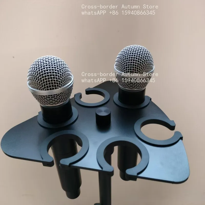 Porous microphone holder tray, handheld microphone placement table, wired wireless storage shelf, multi-function