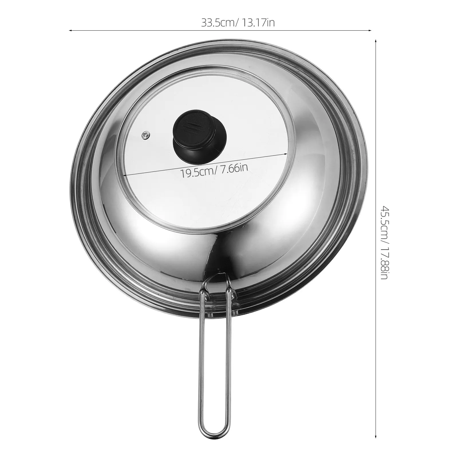 Stainless Steel Splatter Guard Lid – Heat-Resistant Clear Tempered Glass Pot Pan Wok Cover