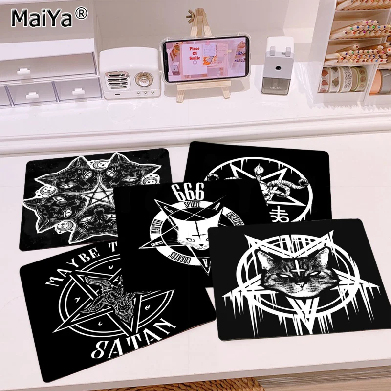 MaiYa My Favorite Pentagram 666 Demonic Satanic Customized laptop Gaming mouse pad Top Selling Wholesale Gaming Pad mouse