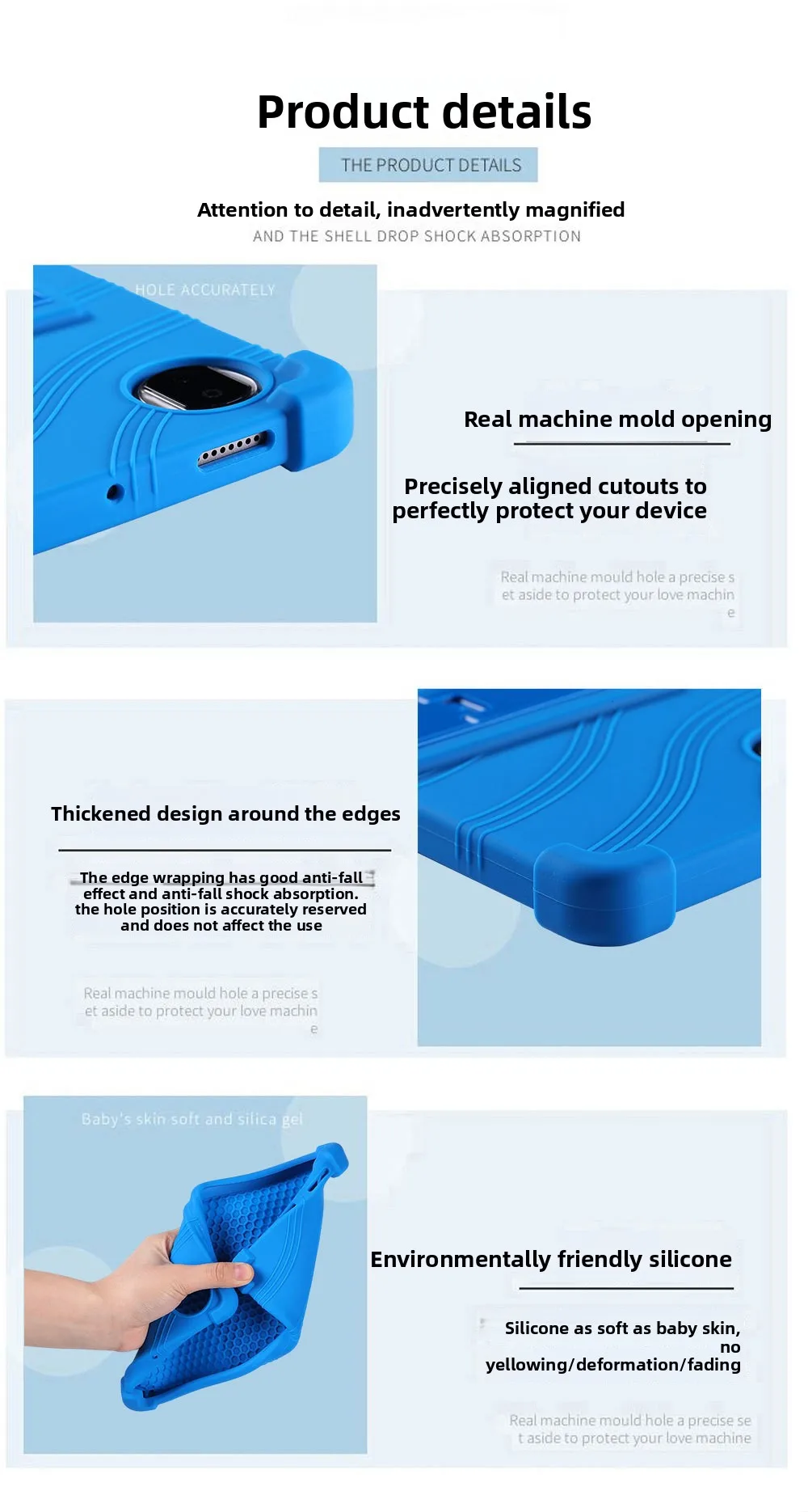 Hülle für Honor Pad X7 2025 8,7 Zoll Silikon Stoßfeste Standhülle Kinderfreundlicher Fallschutz – Detail 6