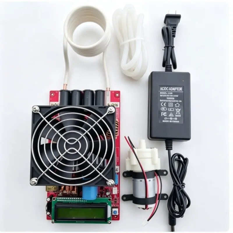 ZVS Induction Heater 2Kw High Power High Frequency Electromagnetic Machine Metal Quenching Crucible Melting DC30-75V 220V