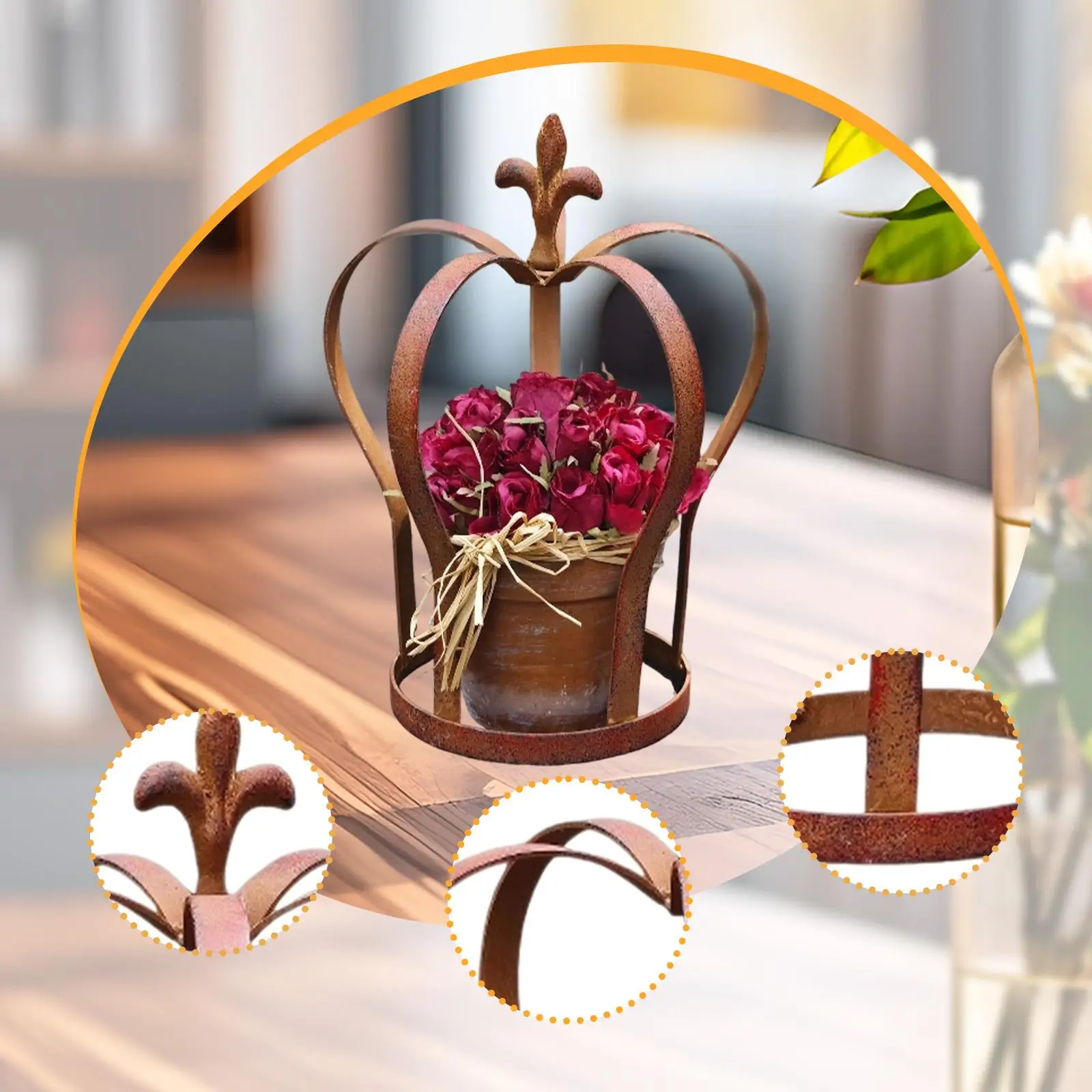 

Garden Trellis Rustproof Metal Flowers Stand Sturdy for Potted Plants for Courtyard Patio Gardening Houseplant Indoor Outdoor