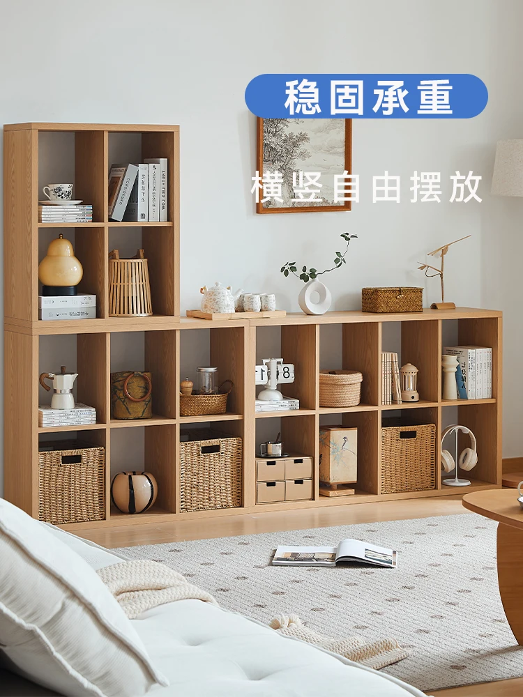 

Sanyoumu bookshelf floor shelf living room display shelf household simple Japanese bookcase free combination lattice cabinet