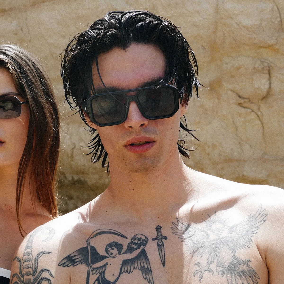 

Fashionable sunglasses luxurious designers colored lenses men's and women's sunshade trendy glasses retro high-end sunglasse