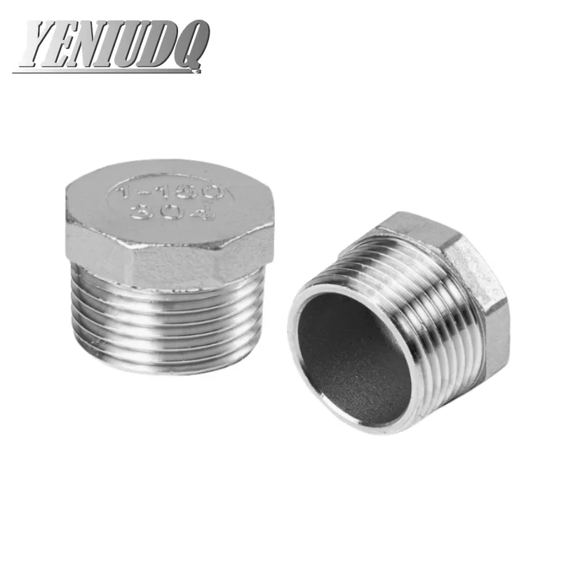 

1/8" 1/4" 3/8" 1/2" 3/4" 1" 1-1/4" 1-1/2" 2" BSP Male Hex Head End Plug Cap 304 Stainless Steel Pipe Fitting Plumbing Adapter