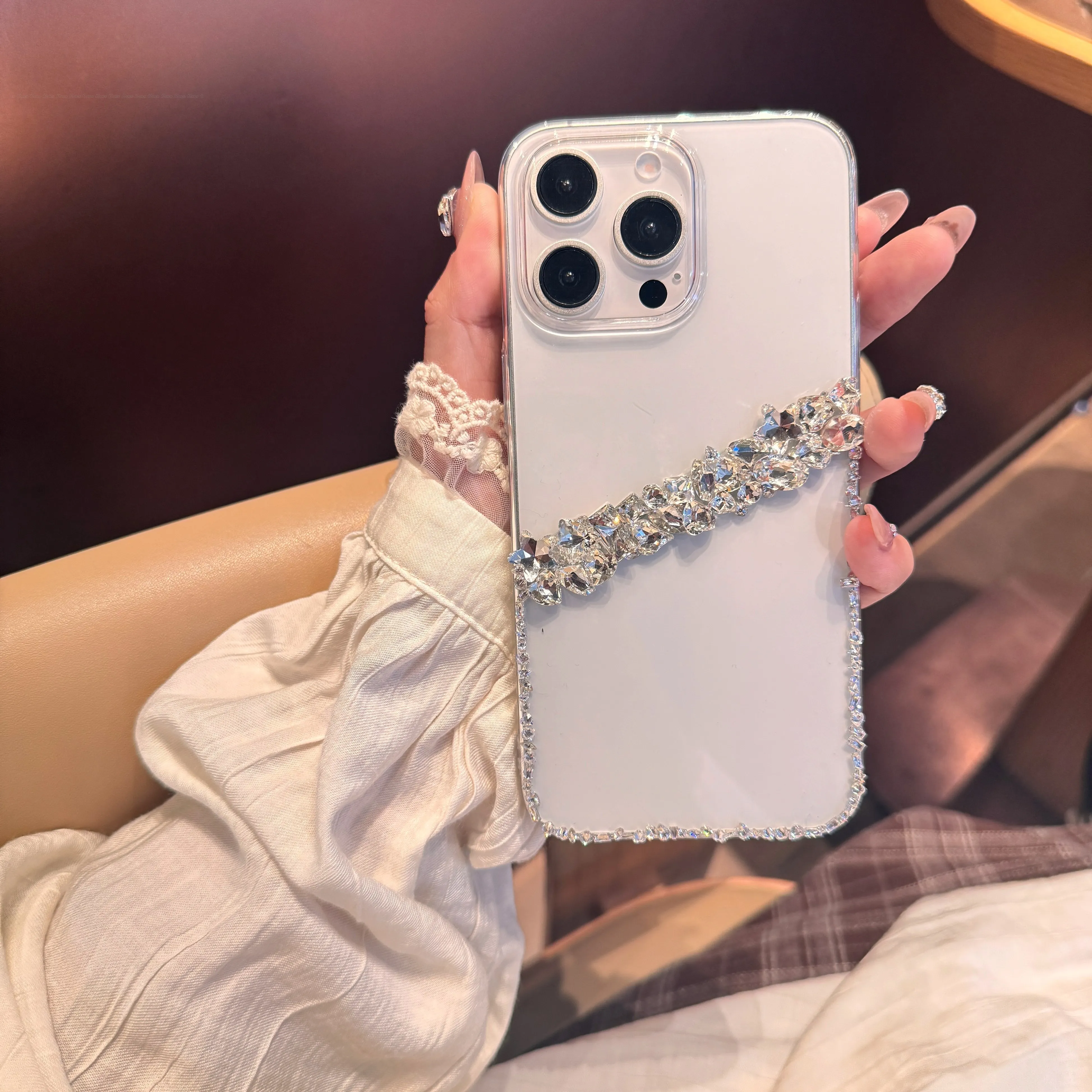 الفاخرة تألق الماس ل Xiaomi Mi Civi 2 3 4 5 Poco X3 M3 F2 F3 F4 GT Pro ملاحظة 10 لايت بلينغ الصلب PC الغطاء الخلفي جراب هاتف #1