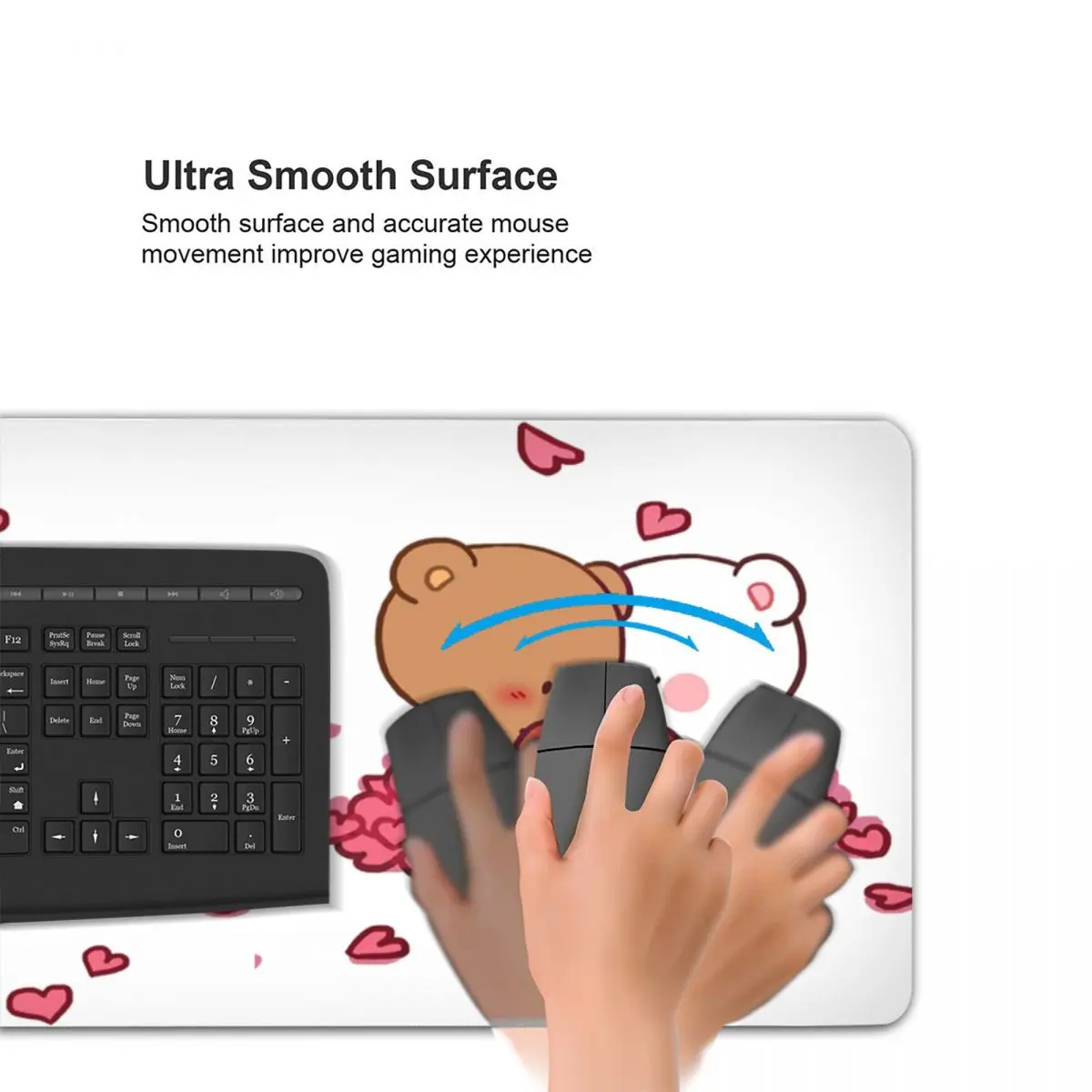 Bear And Panda Bubu Dudu Balloon Large Mouse Pad Computer Keyboard Mouse Mat Gamer Laptop Desk Mat Office Accessories Table Mats