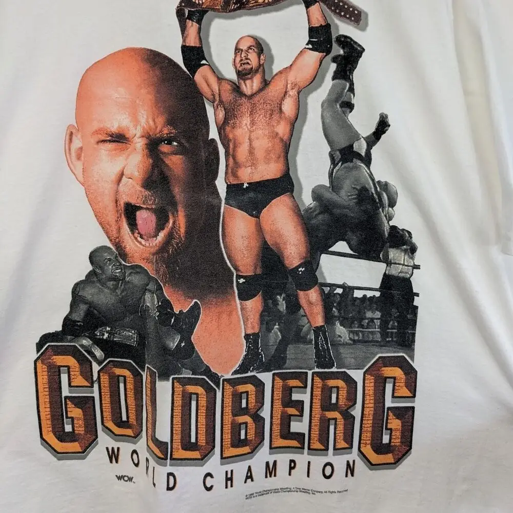 Vintage Goldberg T shirt WCW Wrestling World  '98 Oneita - XL