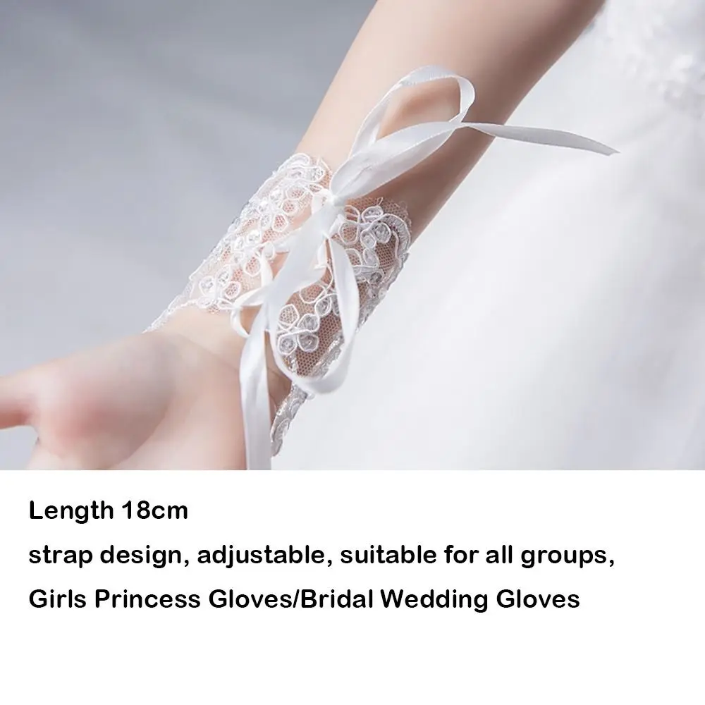 

Gloves Children's Wedding Dress Princess Dance Performance Bridal Gloves Stage Gloves Full Finger Mittens Princess Gloves