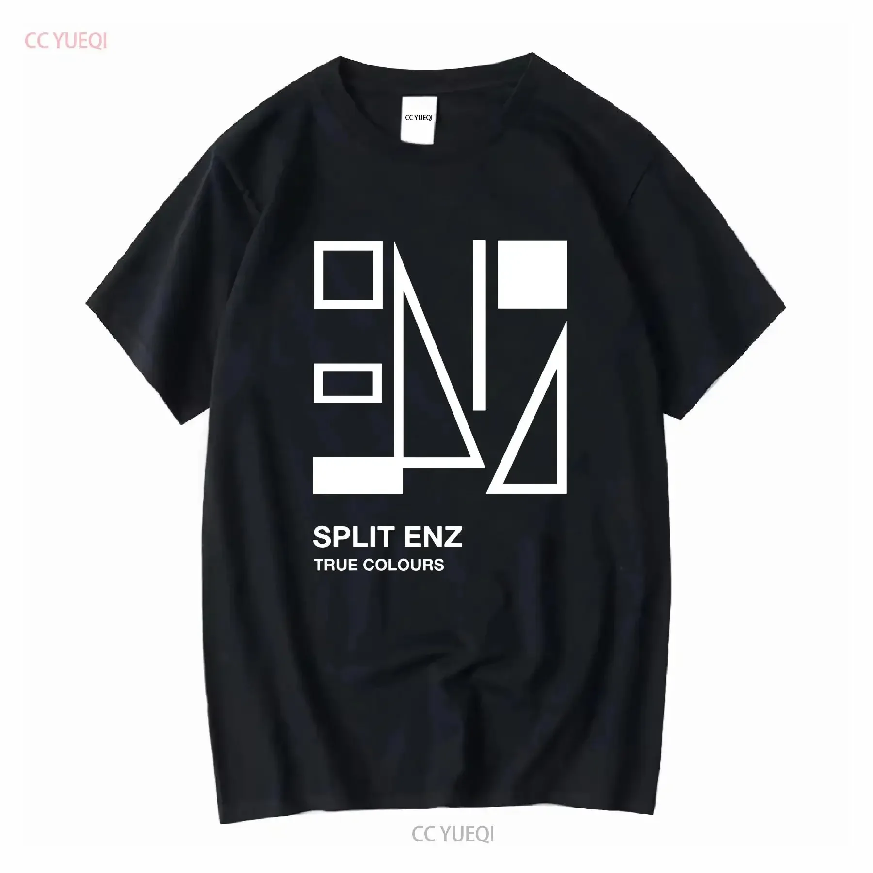 

SPLIT ENZ TRUE COLOURS NEW BLACK T SHIRT long or short sleeves vintage Washed Stylish Versatile Comfortable Soft fashion Unisex