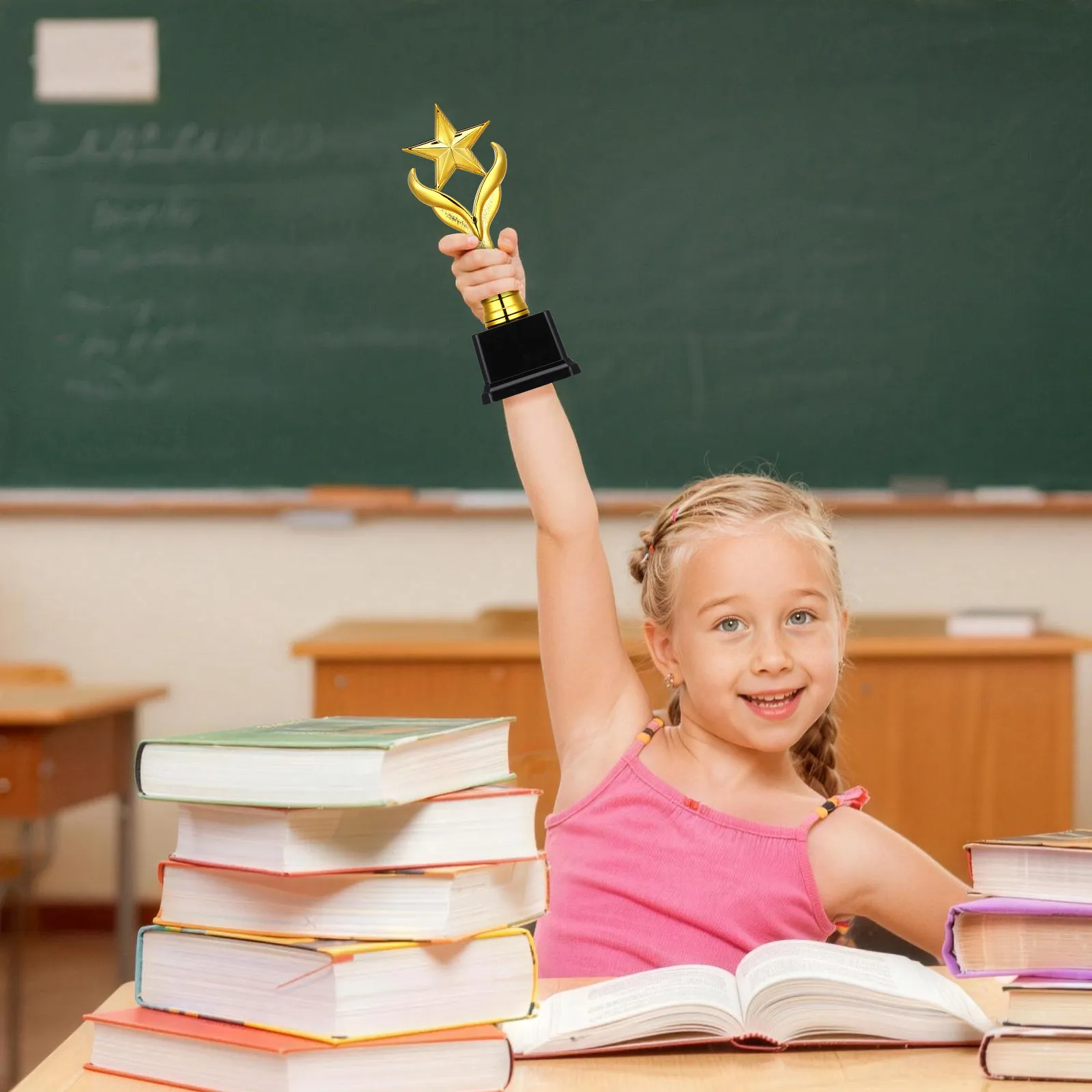 

Набор из 2 наградных кубков в форме пентаграммы для школьных вечеринок, церемоний, соревнований, праздников, декоративные призы для победителей, украшения для праздников