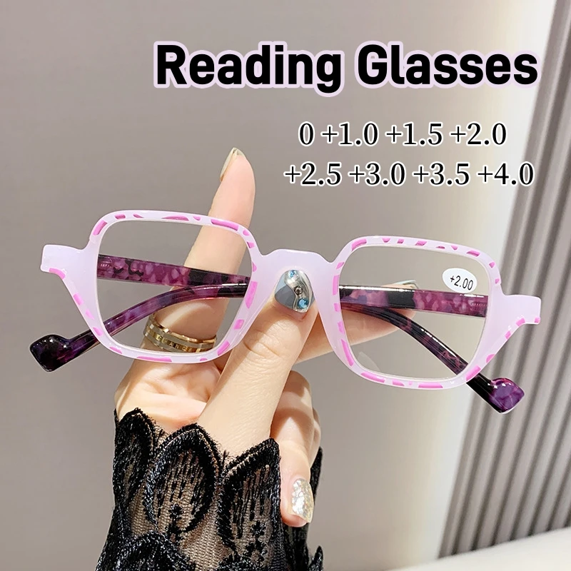 

Fashion Vintage Women Reading Glasses High-definition Lens Presbyopia Unisex Anti-blue Light Far-sighted Eyewear Plus Degree