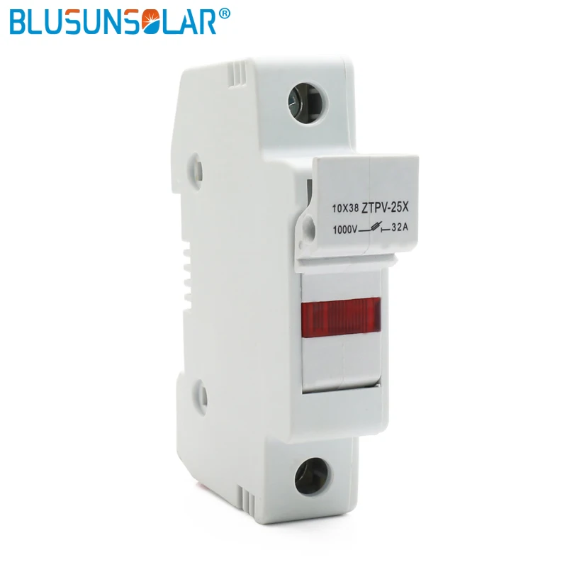 Suporte fusível para proteção do sistema solar, PV, GPS, 1000V, DC, 10x38mm, ZTPV-25X