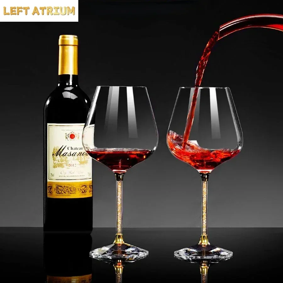 Light Luxury High-end Crystal Cup Red Wine Glass Set Tall Glass Party Wine Glass Glasses Drinking Glasses for Champagne Flute