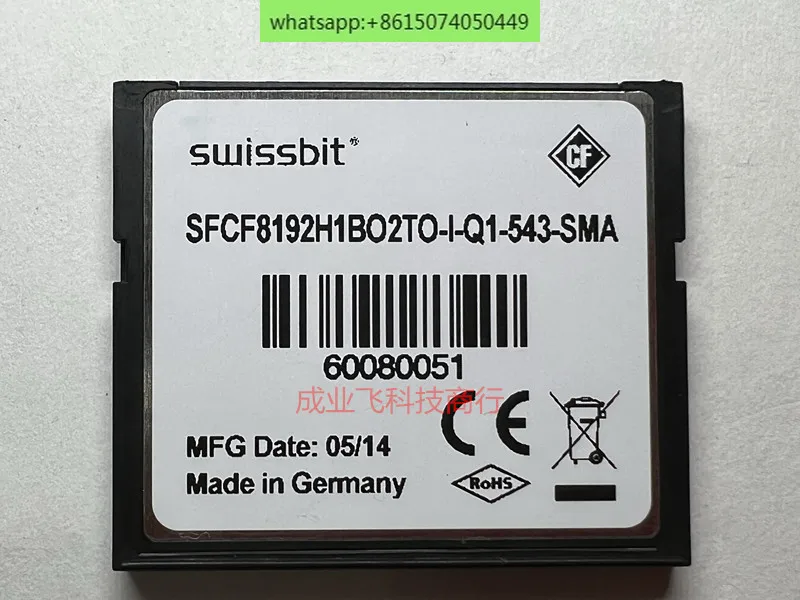 CF 8G Industrial SLC Wide Temperature CNC Machine Tool Memory Card SFCF8192H1BO2TO