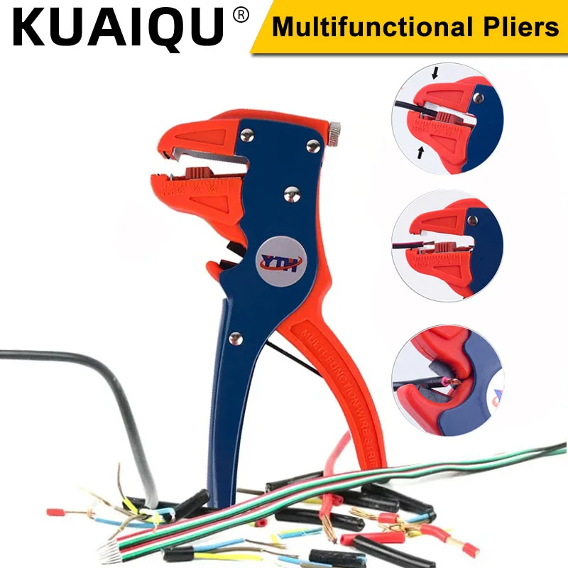 KUAIQU YTH-78-318 Mini Wire Stripper Multi-tool Stripping Pliers Cutting Cable Hand Removing Insulation Stripping Electrician