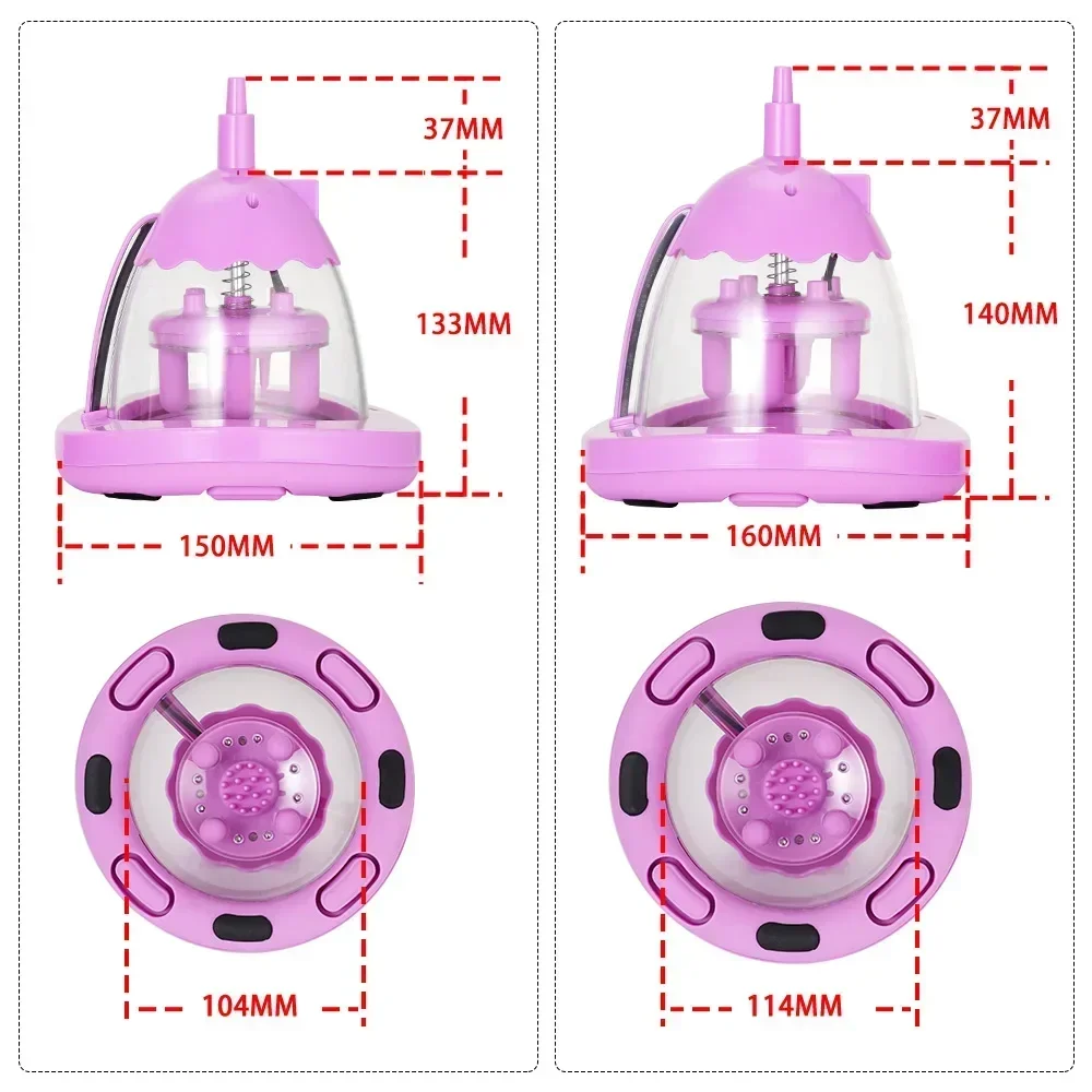 Portable 4 Cups Vacuum Micro Current Suction Massager Breast Enlargement Augmentation Fast Machine for Women's Beauty Care