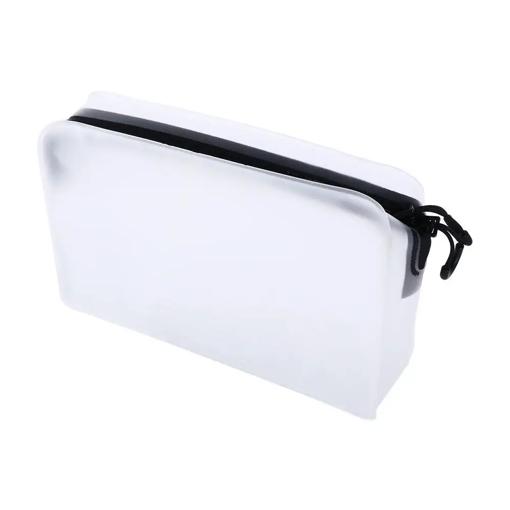 Casual Toiletry Bag Makeup Organizer TPU Wash Pouch Zipper Transparent Cosmetic Bag Storage Bag Matte Makeup Case Soft Film Bag