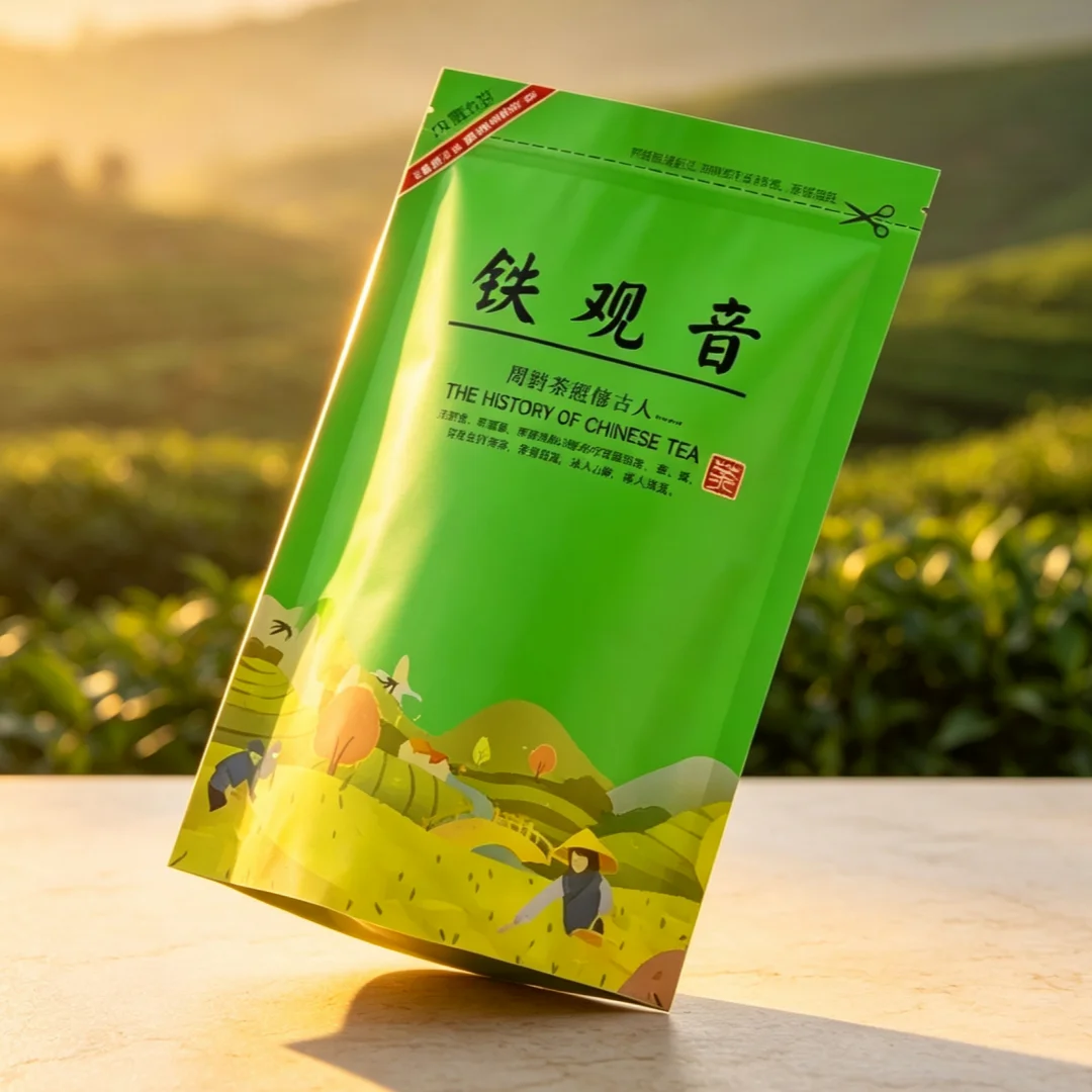 Multi-Style Chinese Longjing Tea Set Zipper Bags Dahongpao Biluochun Green Tea Recyclable Sealing Packing Bag NO Packing Bags