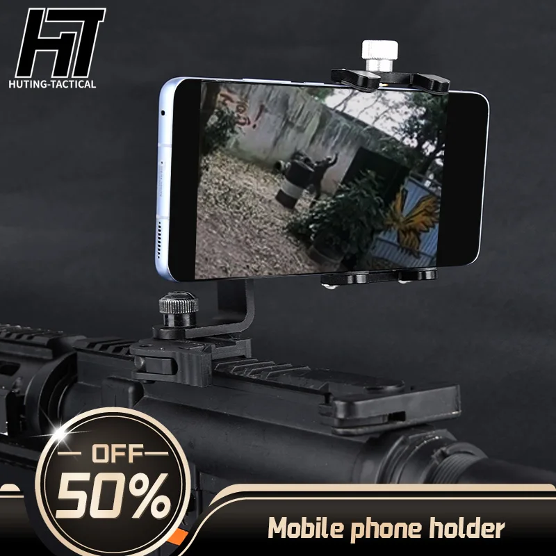 

Tactical Mobile phone holder Mount Fit 20MM Picatinny Rail/MLOK Hunting Airsoft Accessories FPS Gopro Base first person shooting