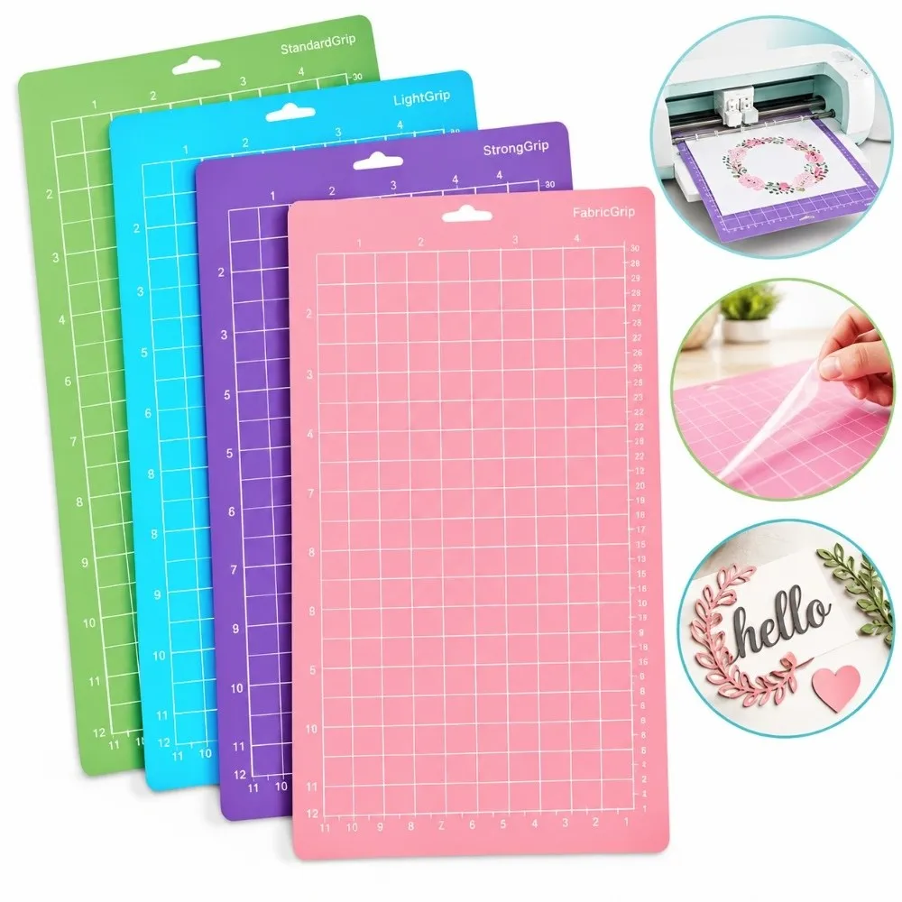 Reusable Adhesive Cutting Mat PVC Non-Slip Cutting Pad Strong Grip Thick Card Stock Lettering Machine Pads For Crafts Sewing