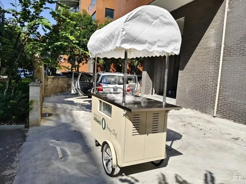 Hand Push Mini Bike Freezer Gelato Cart Trailer For Popsicle Ice Cream Bulk&Custom