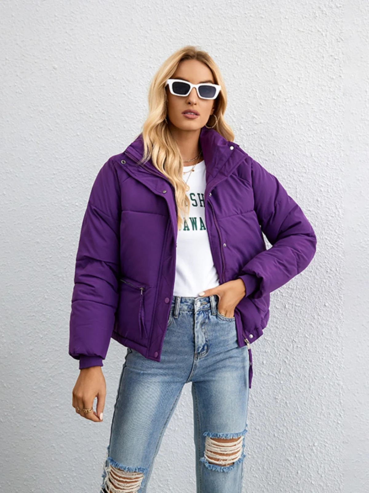 Frauen Casual Zipper Dicke Warme Parkas Mantel Herbst Winter Unten Jacke Neue Weibliche Baumwolle Schwarz Weiß Lose Shorts Jacken