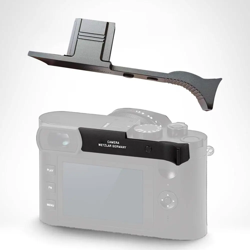 ด้ามจับนิ้วสำหรับกล้อง Leica Q3 ด้ามจับโลหะแบบ Hot Shoe สำหรับกล้อง Leica Q ด้ามจับนิ้วแบบ Hot Shoe โลหะ