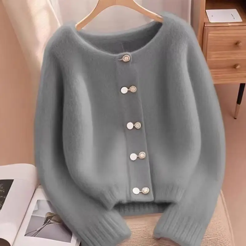 

New 2025 Autumn Winter Knitted Cardigan Sweater Women Korean Loose Casual All-Match Sweater Ladies Knitwear Tops Outerwear