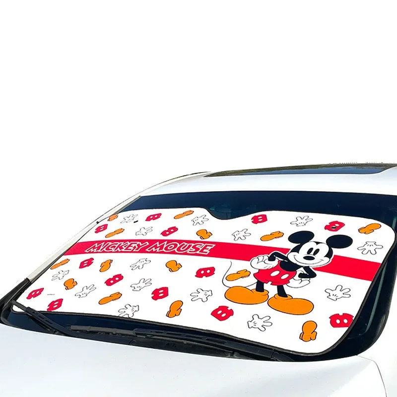 Disney Mickey Car Front Windshield Sunshade Car Summer Heat Shield Waterproof Dustproof Glass Cover Car Decoration Accessories