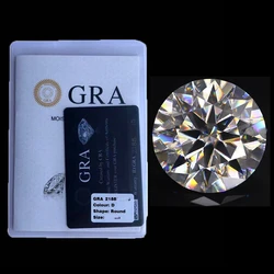 Wholesale 0.5ct 5.0mm Certified Small Moissanite Diamond Brilliant Cut Loose Moissanite Stones Gems For Jewelry With Report