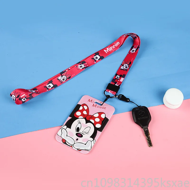 Disney Mickey und Minnie Paar-Stil, Kartenhalter, Schutzhülle für Studenten, Campus, Bus, Zugangskontrolle, Arbeitsausweis