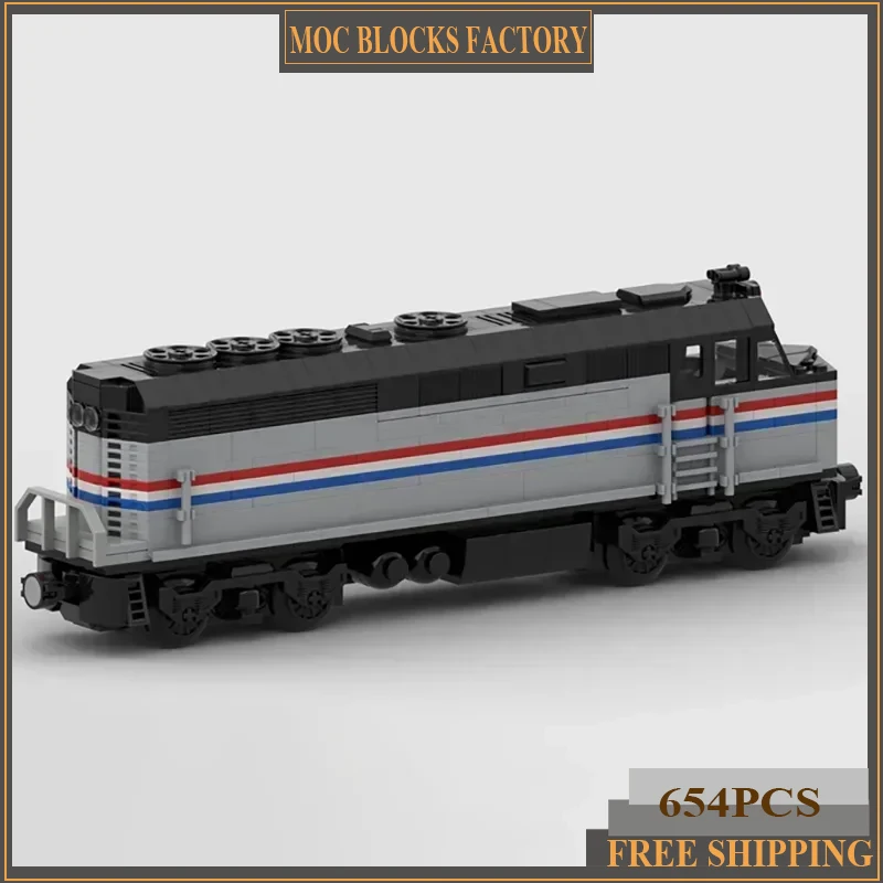 

Railway Train Series Moc Building Bricks EMD F40PH Train Model Building Technology Modular Block DIY Toy Holiday Gifts