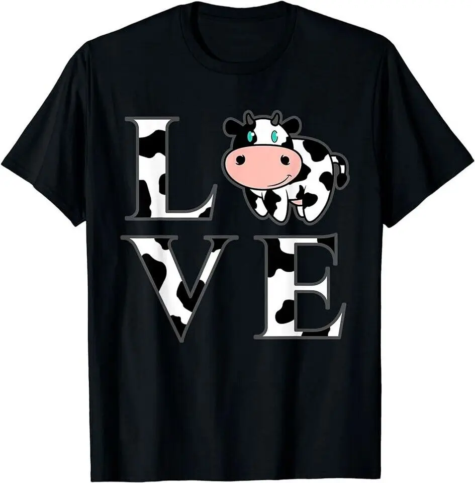 

Cute Cow Print I Love Cows Funny Farming Gift Men Women Kids T-Shirt