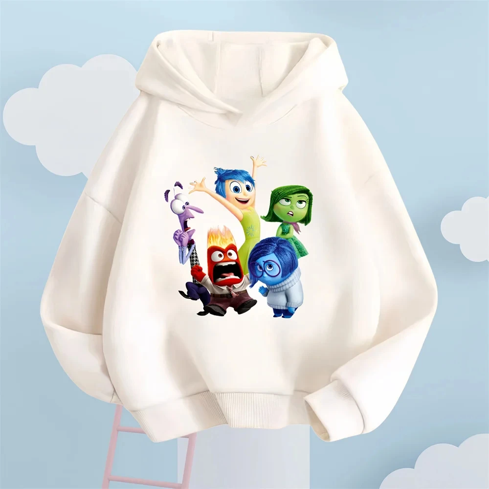 Moda e casual Disney Inside Out dibujos animados Anime periferia Sudadera con capucha para mujer Otoño e Invierno nuevo estilo ropa de pareja Sudadera con capucha