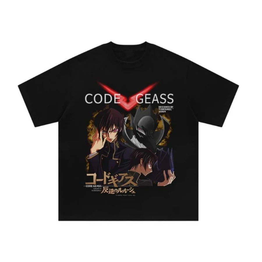Anime Code Geass Lelouch of The Rebellion Oversized T Shirt Lelouch Lamperouge Zero CC Knight of Seven Cosplay Graphics Tees