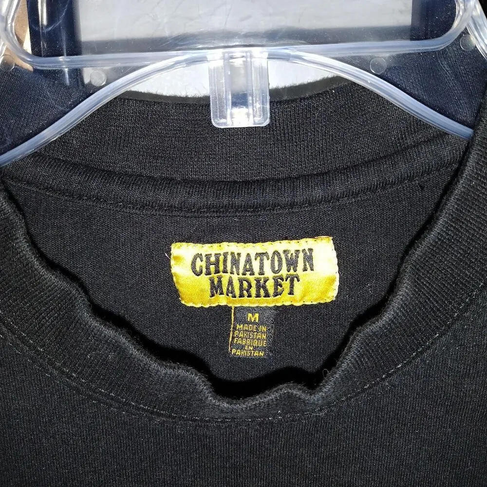 Chinatown Market Keep Your Eye On The Sky UFO T-shirt Black Yellow Size M