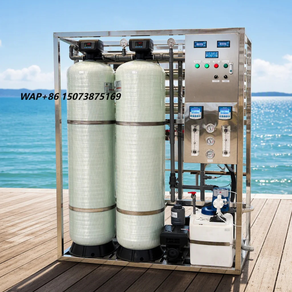 1.5TPD Sea Water Desalination Plant Stainless Steel Reverse Osmosis System High Salty Swro Seawater Mobile Desalination Plant