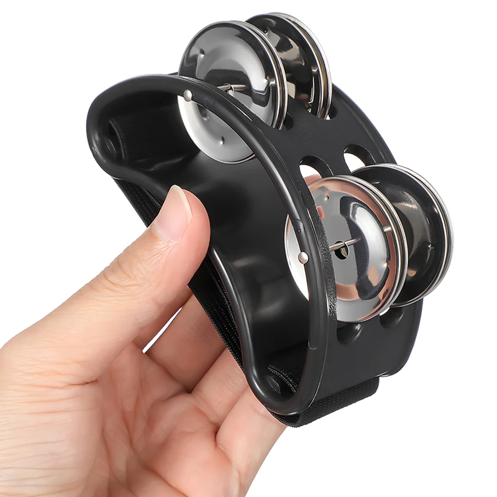 

4 Pcs Double Row Foot Rattle Shaker Percussion Instrument Tambourine for Beginners Shoes Abs Feet