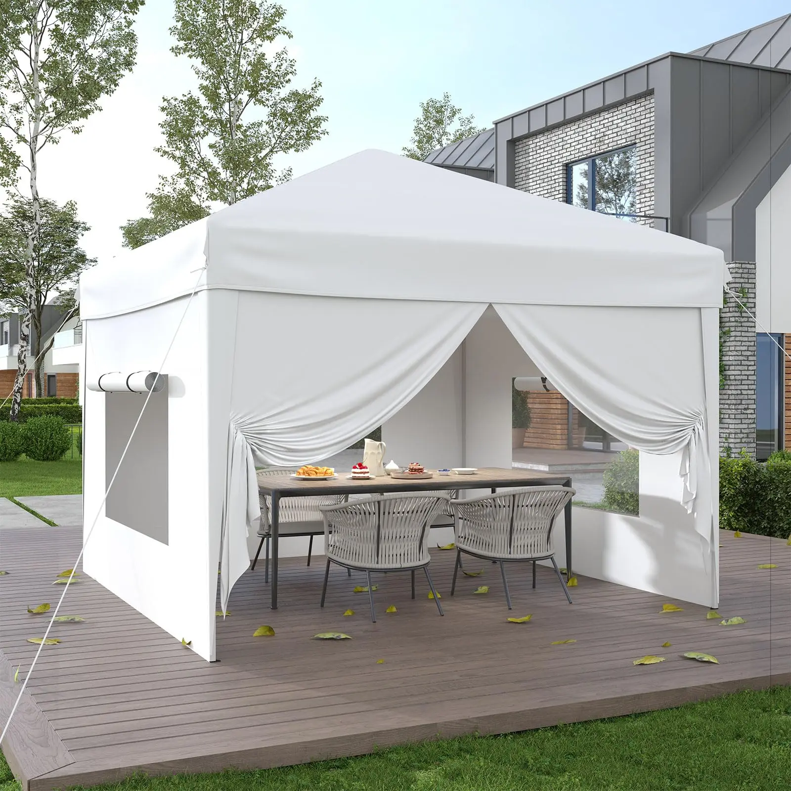 

Палатка-шатер 3х3 м (10x10 футов) с боковыми стенками и утяжелителями, сверхпрочная, для мероприятий, портативная, уличная, солнцезащитная, для вечеринок, торговли, кемпинга