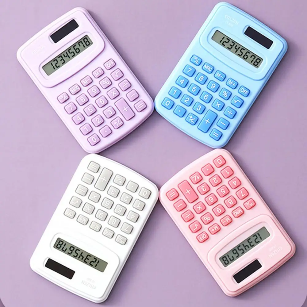 Desktop Calculator Batterij Aangedreven 8 Cijfers Groot Lcd-Scherm Professionele Draagbare Student Finance Calculator Kantoorbenodigdheden