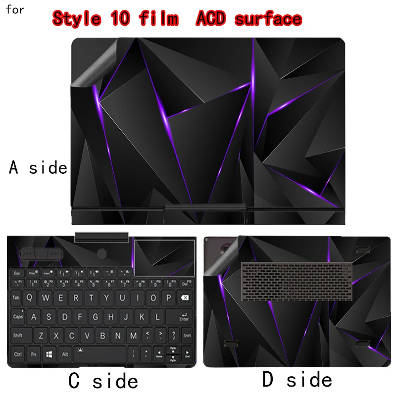 Maßgeschneiderte Hautfolie für GPD Pocket 4/Pocket 3 Laptop für GPD Win Mini 7 2023, 2024, 2025, kein Schnitt, Vinyl-Aufkleber-Schutzfolie