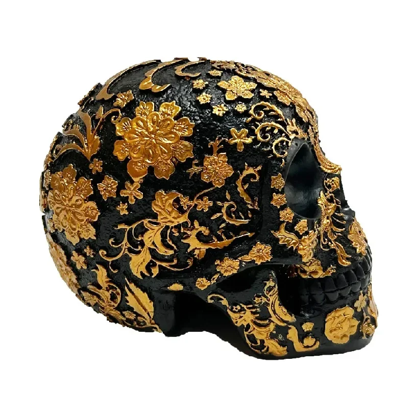 Resin Skull Statue for Home Decoration Creative Art Carving Sculpture Halloween Gifts Modern Resin Statue Home Ornaments