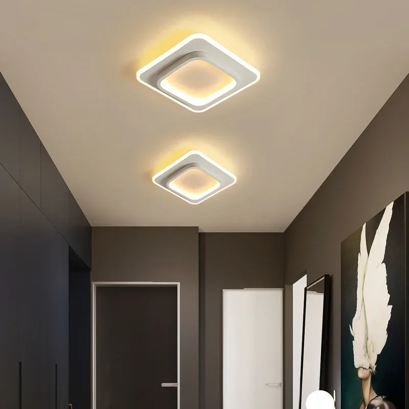 Luz de techo LED colgante moderna para entrada, sala de estar, dormitorio, pasillo, iluminación de Ambiente, lámpara minimalista