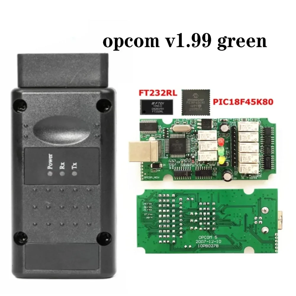 OPCOM V1.70 V1.99 V1.95 2021 Firmware Best Quality OP-COM for Opel Diagnostic-tool OP COM with Real Pic18f458 FI232R